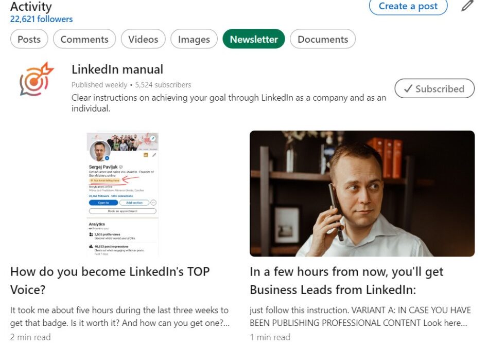 So, what are the real benefits of doing a newsletter via LinkedIn?