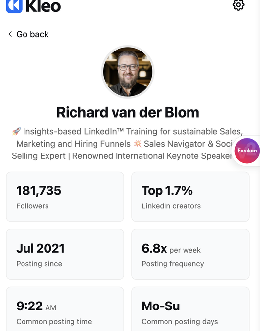 How to compare your stats on LinkedIn with competitors? Kleo