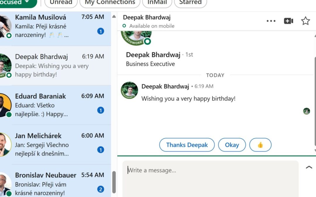 How do you get the most out of birthday wishes on LinkedIn?